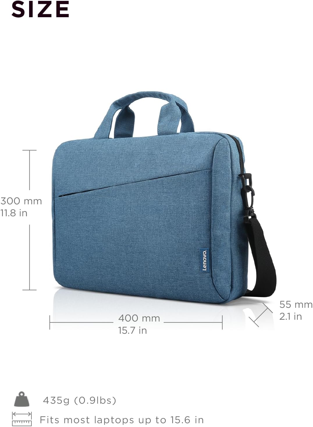 Lenovo T210 Laptop Carrying Case 15.6″ – Water-Repellent Slim Toploader (Blue)