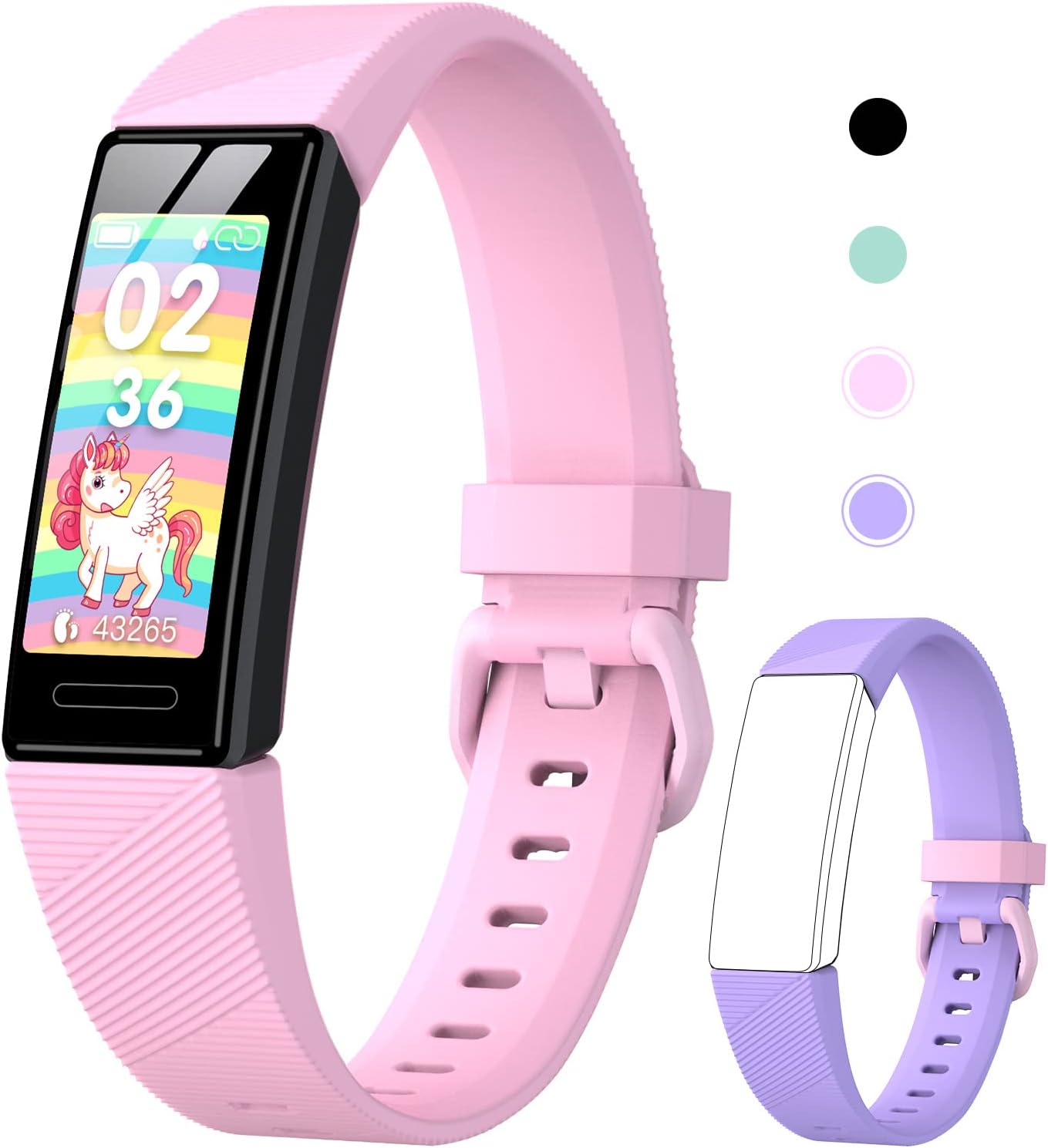 Waterproof Kids Fitness Tracker Watch for Boys & Girls (Ages 5-16), Heart Rate & Sleep Monitor, Calorie Counter, 11 Sport Modes, Replaceable Band – Activity Watch for Active Kids