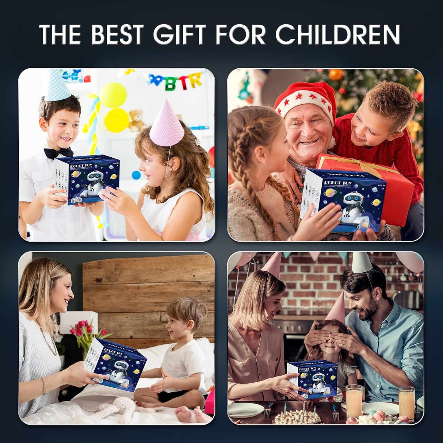 Remote Control Robot Toy for Kids, 2.4GHz with Music & LED Eyes, RC Toy for Boys/Girls, Perfect for 3-12 Year Olds, Christmas, Birthday & Festival Gift