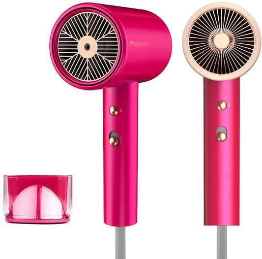 Water Ionic Hair Dryer 1800W Blow Dryer with Magnetic Nozzle (Pink)