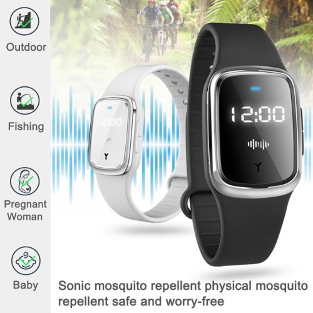 Ultrends Waterproof Repellent Bracelet Watch - Natural, Non-Toxic, Ultrasonic for Adults & Kids