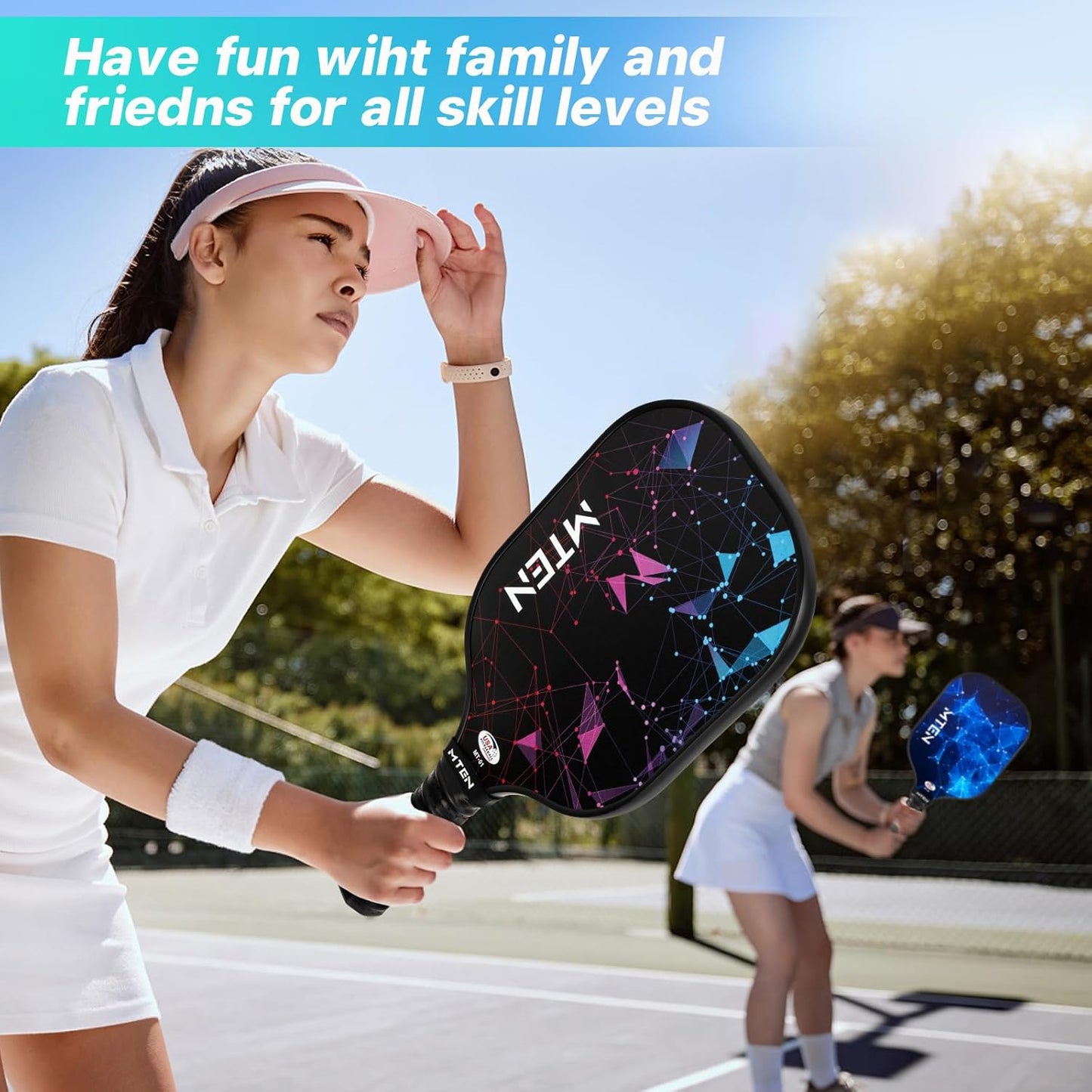 USAPA Approved Fiberglass Complete Pickleball Paddle Set – Lightweight, Durable Rackets for Men & Women