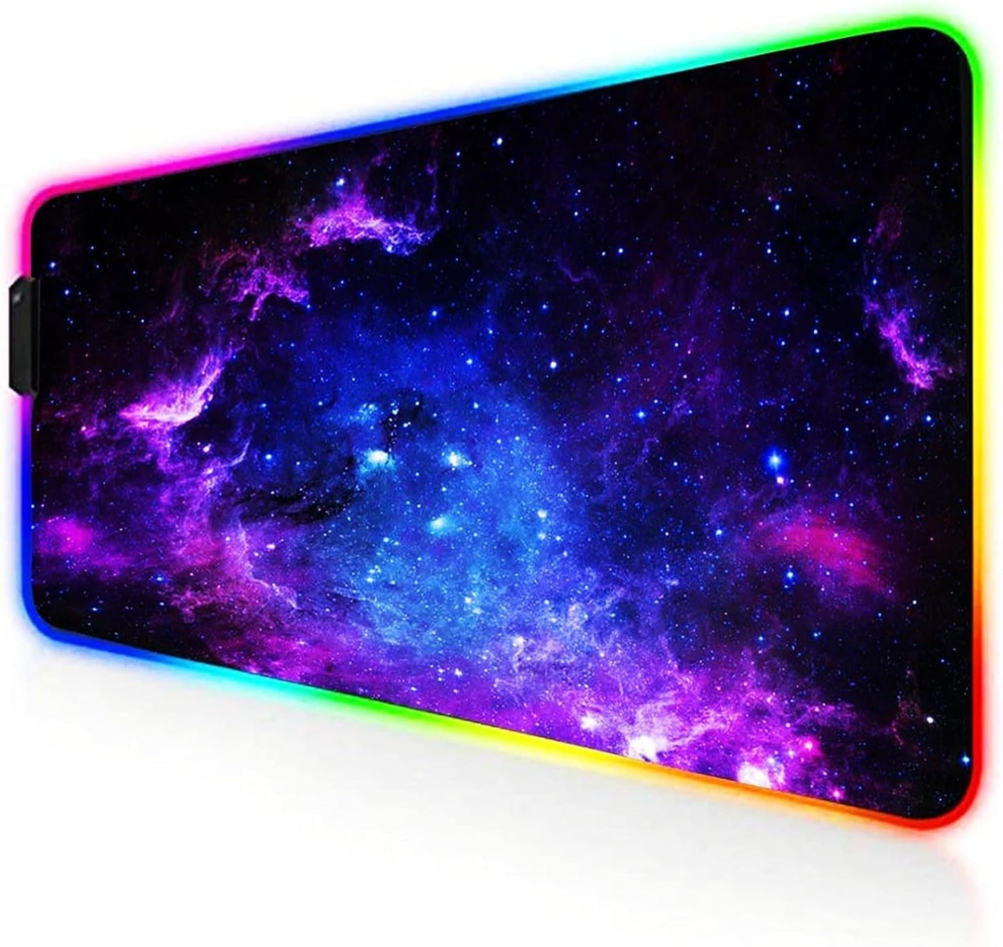RGB Gaming Mouse Pad, Large 31.5 X 11.8 Inch, 12 Lighting Modes 7 Colors, and Anti-Slip Rubber Base.