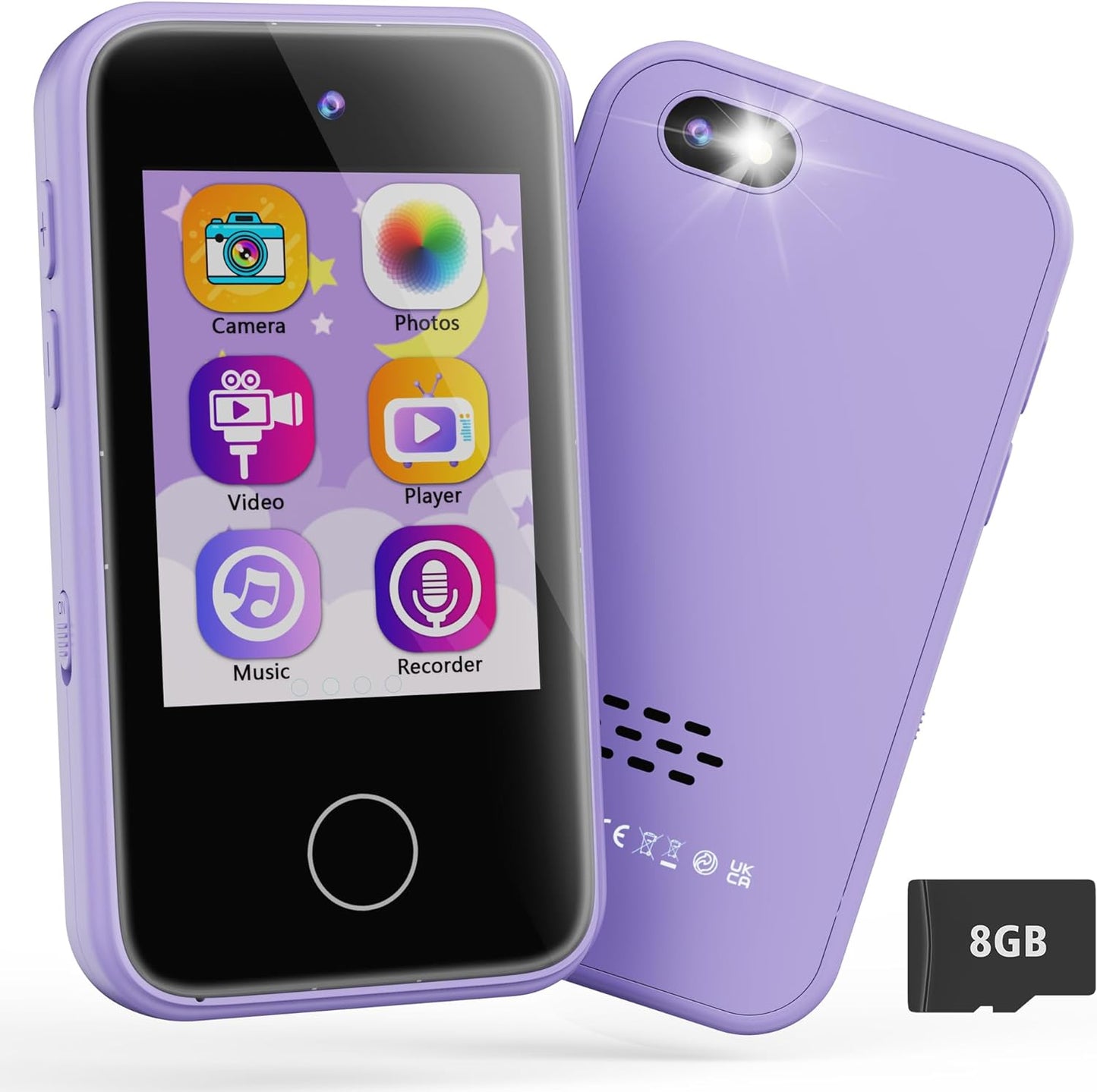 Kids Smart Phone Toy for Boys & Girls 3-6 Years Old - Educational games, Dual cameras, MP3 Music Player, and touchscreen pretend play. Toddler Birthday Gifts - Purple