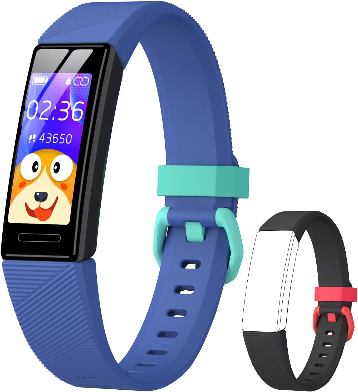 Kids Fitness Waterproof Tracker Watch for Boys & Girls (Ages 5-16), Heart Rate & Sleep Monitor, Calorie Counter, 11 Sport Modes, Replaceable Band – Activity Watch for Active Kids