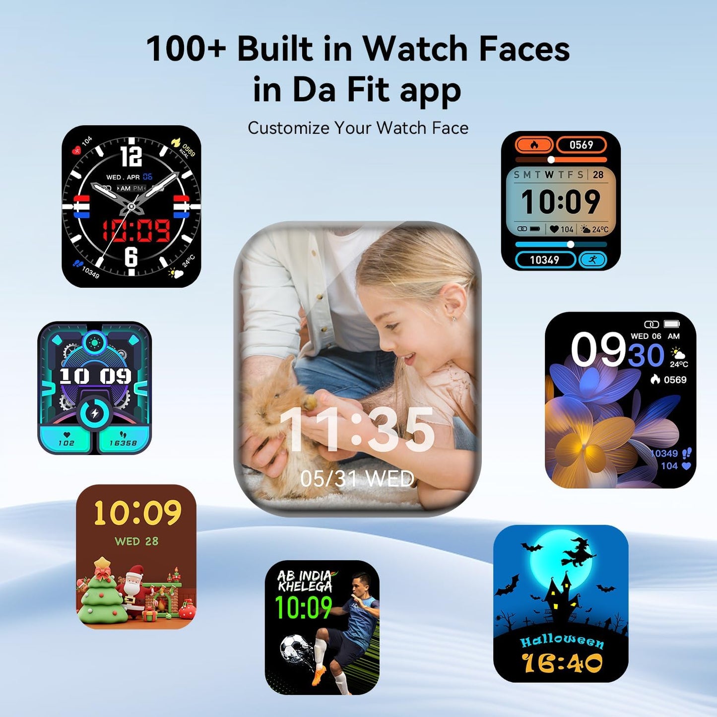 Bluetooth Smart Watch for Men & Women, 1.85" HD Fitness Tracker with Call Function, Heart Rate/Sleep/SpO2/Blood Pressure Monitor, Compatible with iOS & Android (Black)