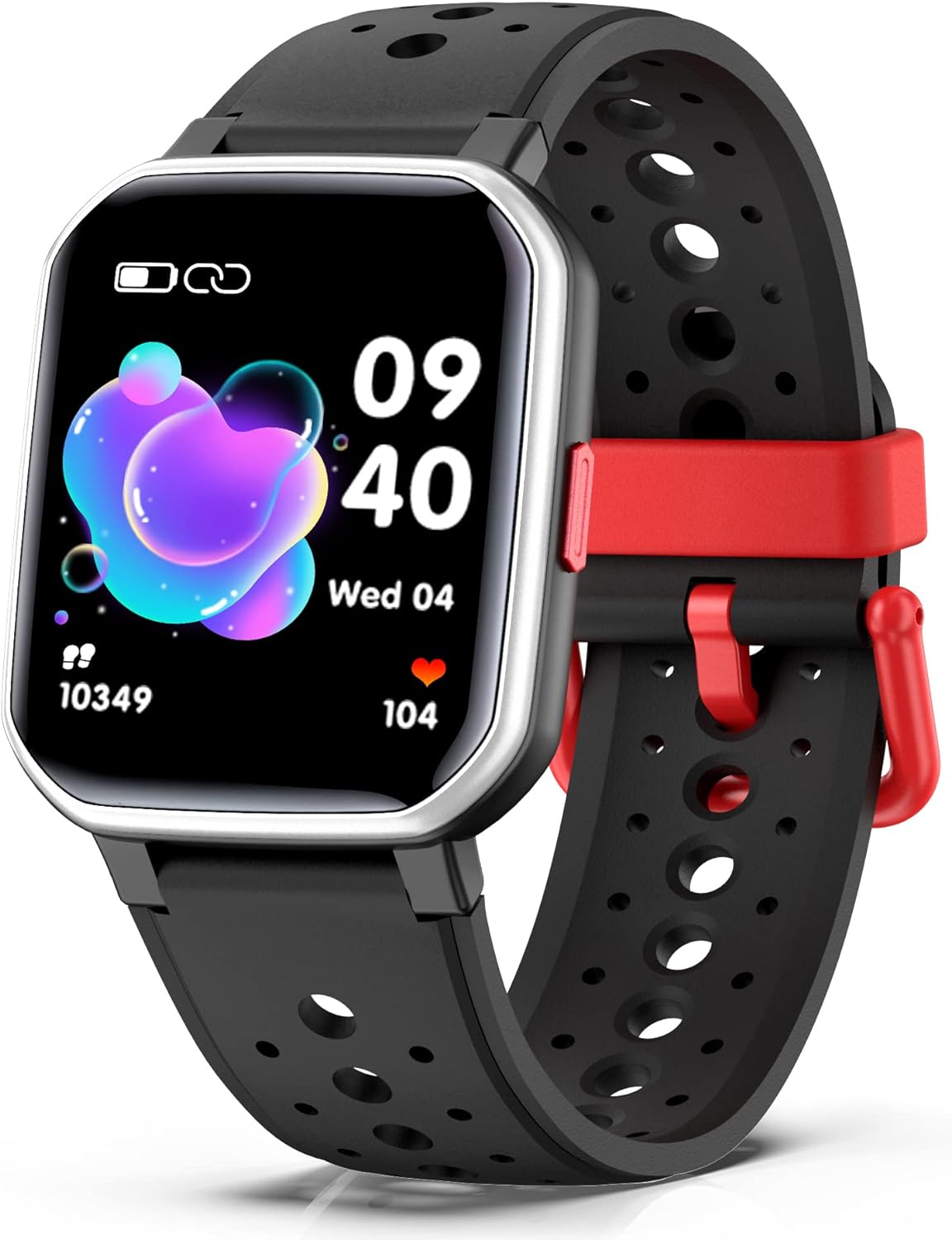 ULTREND Smart Watch for Kids, Fitness Activity Tracker, 1.44" touch screen, 3 Built-in games, IP68 waterproof, and 6 sports modes.