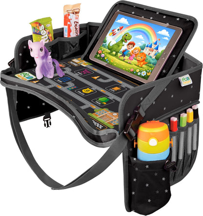 Toddler & Kids Travel Tray for Car Seats and Airplanes - Essential Lap Desk for Road Trips and Activities