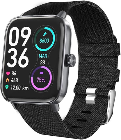 22mm Breathable Nylon Woven Fabric Smartwatch Band - Replacement Strap for Gleam Up Fitness Tracker, Men & Women