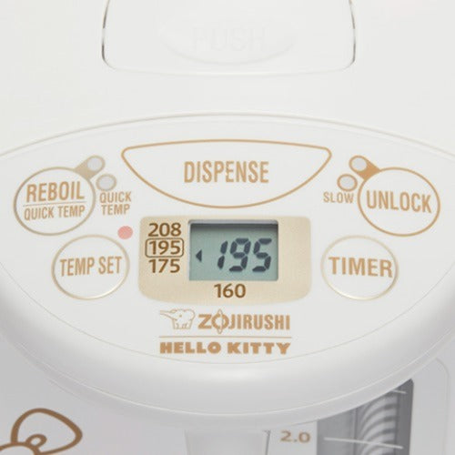 Zojirushi x Hello Kitty Limited-Edition Micom Water Boiler and Warmer with 3-Liter Storage and Adjustable Heating Settings (White)