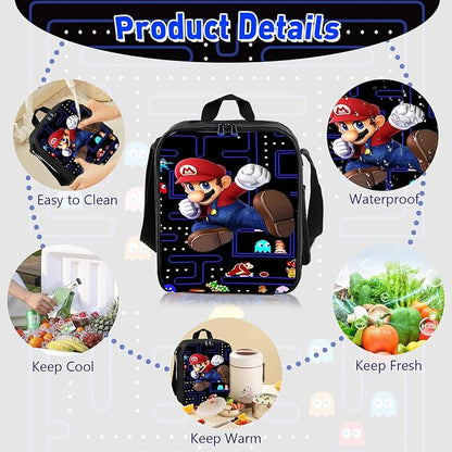 Kids Backpack Set with Lunch Bag & Pencil Case – Cartoon Toddler School Bag