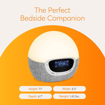 Lumie Bodyclock Shine 300 Sunrise Alarm Clock with Sunset, FM Radio & Reading Light