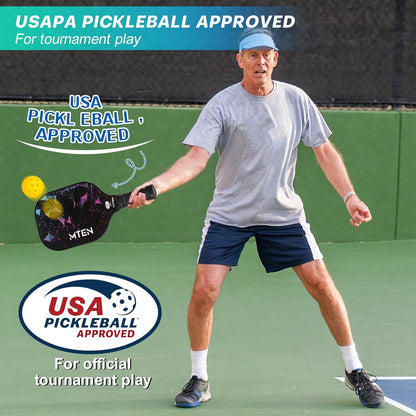 USAPA Approved Fiberglass Complete Pickleball Paddle Set – Lightweight, Durable Rackets for Men & Women