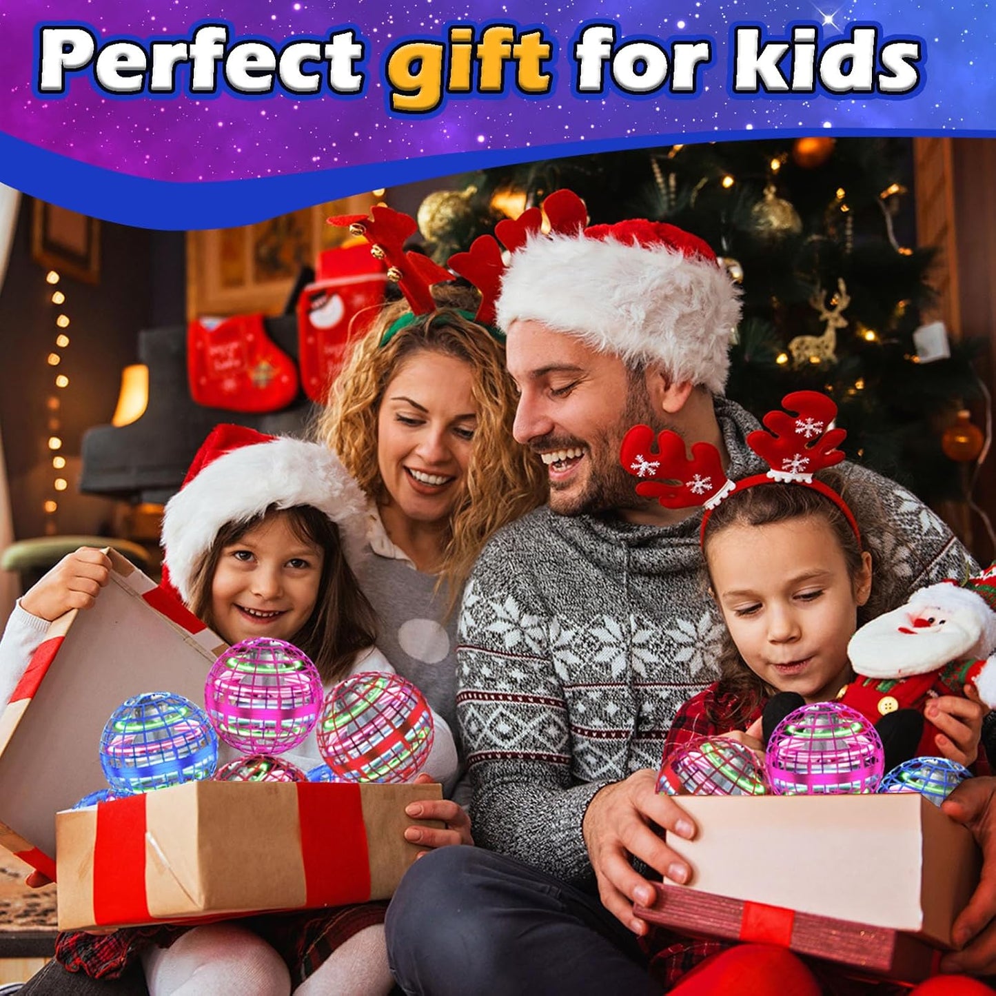 Flying Orb Ball Hand-Controlled Mini Drone Toy – Pink