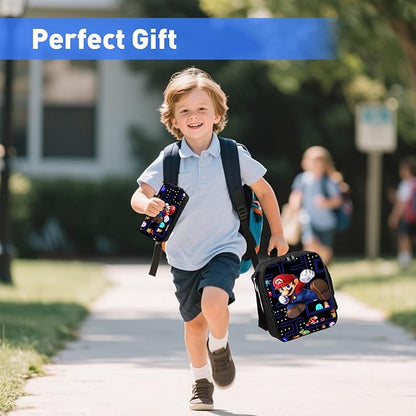 Kids Backpack Set with Lunch Bag & Pencil Case – Cartoon Toddler School Bag