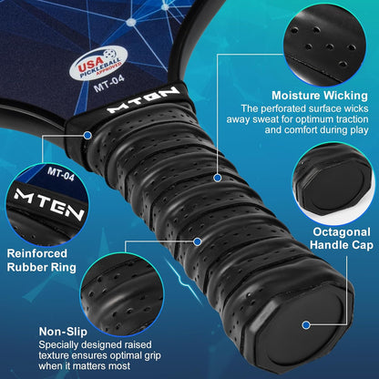 USAPA Approved Fiberglass Complete Pickleball Paddle Set – Lightweight, Durable Rackets for Men & Women