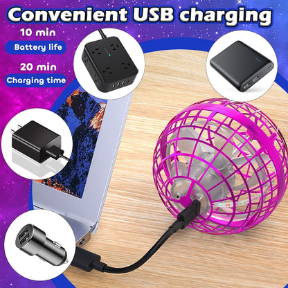 Flying Orb Ball Hand-Controlled Mini Drone Toy – Pink