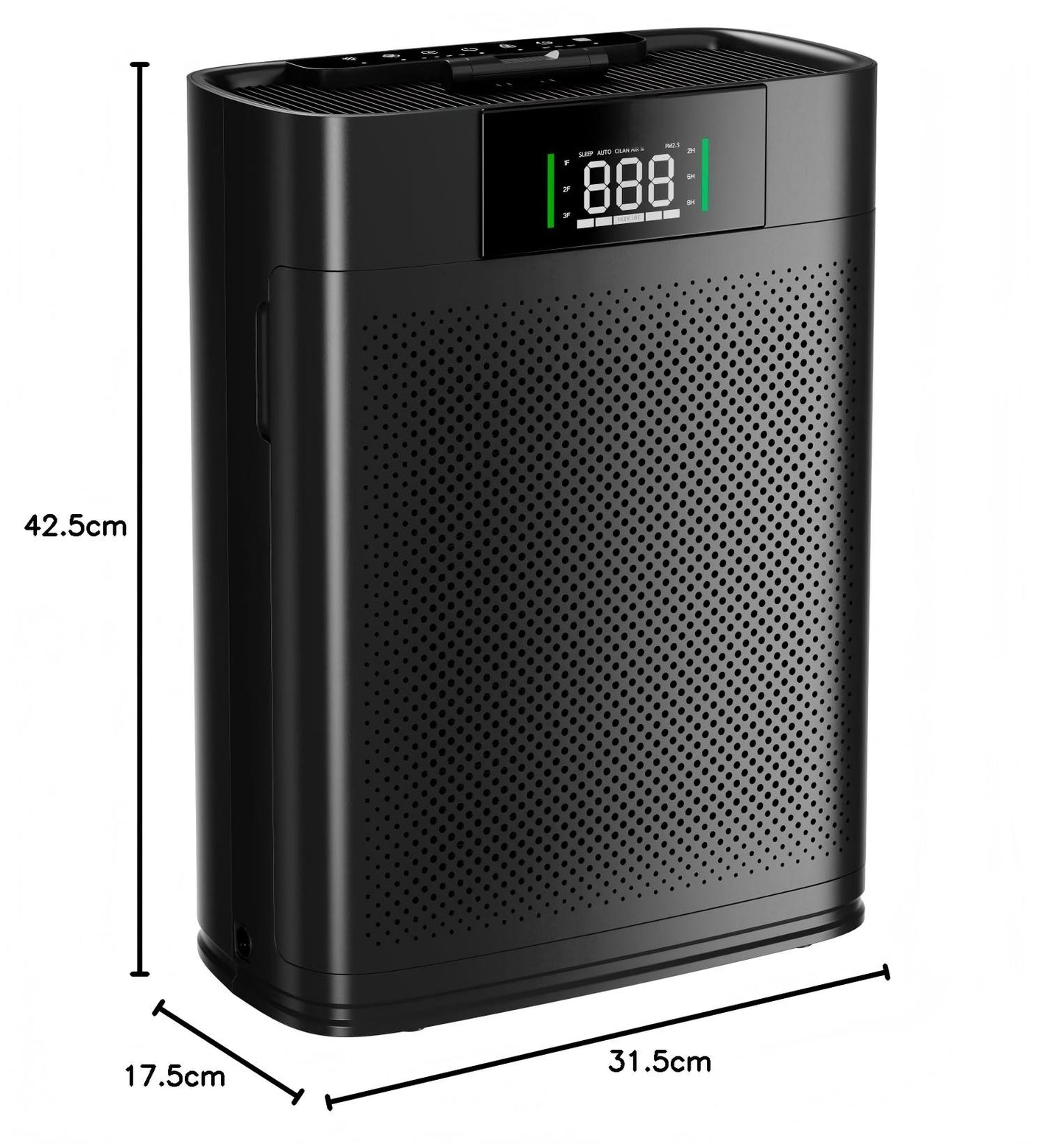 Air Purifiers Large Room Up to 1300 Ft², with Air Quality Monitor PM2.5, HEPA Sleep Mode, Aromatherapy for Allergies, Pet Hair, Pollen in Bedroom, AP2301, Black