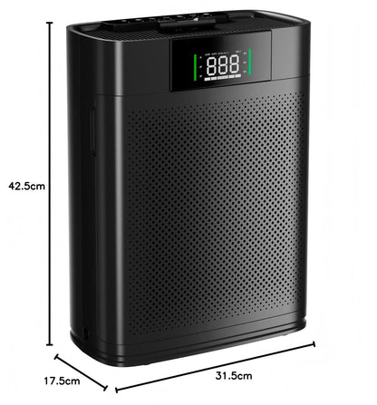 Air Purifiers Large Room Up to 1300 Ft², with Air Quality Monitor PM2.5, HEPA Sleep Mode, Aromatherapy for Allergies, Pet Hair, Pollen in Bedroom, AP2301, Black