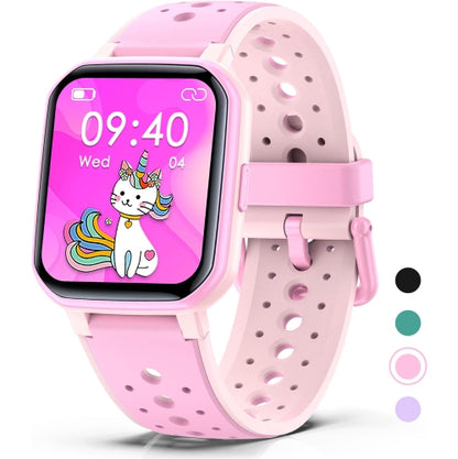 ULTREND Smart Watch for Kids, Fitness Activity Tracker, 1.44" touch screen, 3 Built-in games, IP68 waterproof, and 6 sports modes.