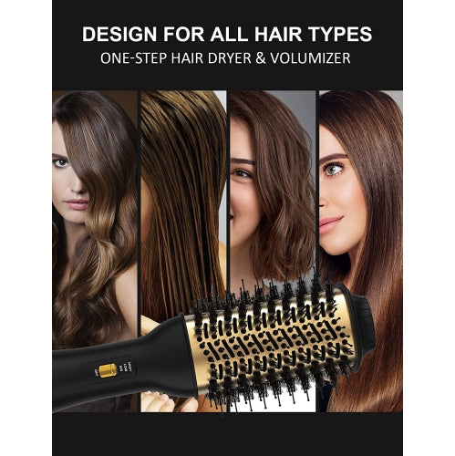 3 in 1 Hot Air Brush One Step Hair Dryer and Volumizer, Negative Ionic Hair Styler for Comb, Drying, and Straightening