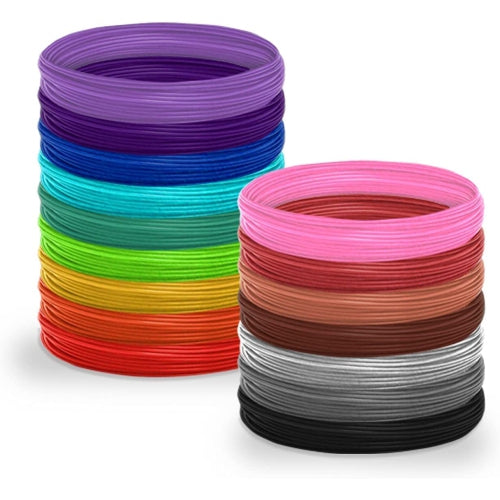 Filament Refills for 3D Pens and 3D Printers PLA 1.75mm, 12 Colors High-Precision Diameter No Clog Filament Safe for Kids