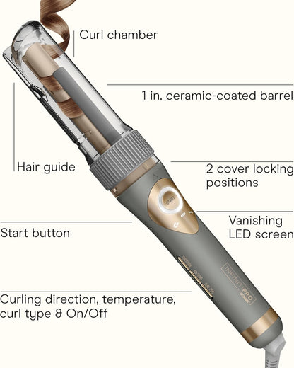 Conair InfinitiPRO Automatic Curling Iron, 3/4" Curl Chamber, Dual Voltage