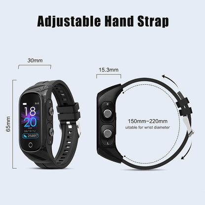 ULTREND MULTEX 2 in 1 Smart Watch with in watch rechargeable Bluetooth 5.0 Earbuds