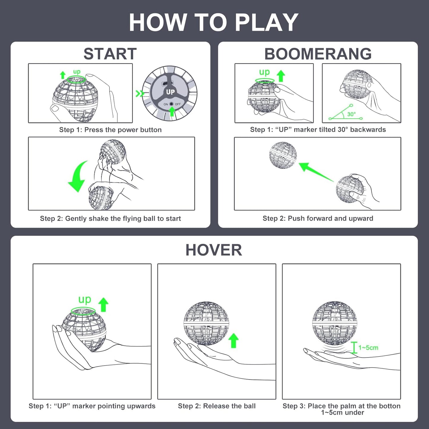 Flying Orb Ball Hand-Controlled Mini Drone Toy – Pink