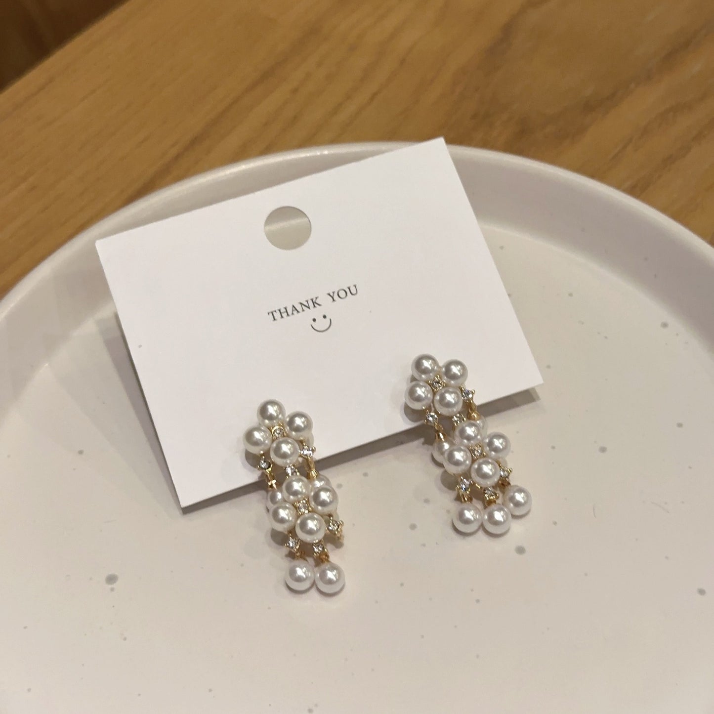 Pearl earrings for women's high-end feel earrings