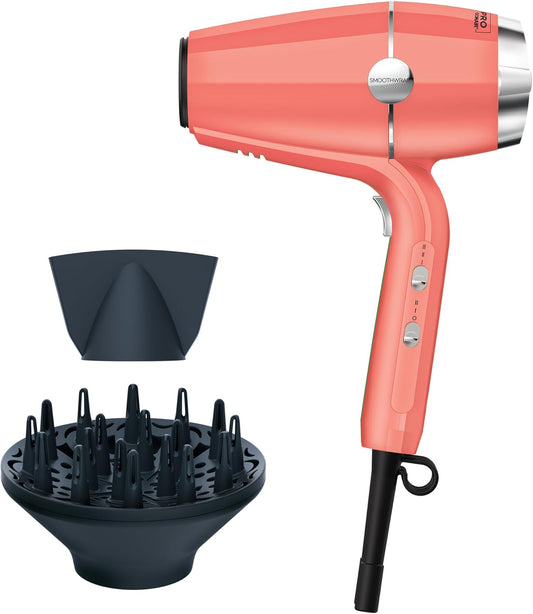 InfinitiPRO by Conair SmoothWrap Ionic Hair Dryer with Diffuser – Apricot Crush