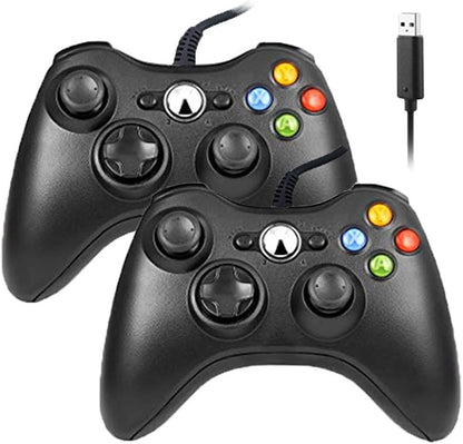 Reiso Xbox 360 Wired Controller 2-Pack – USB Gamepad for Xbox 360 & PC