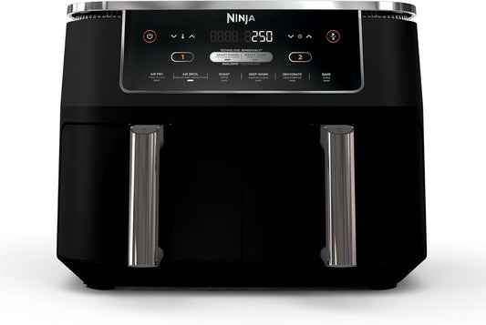 Ninja Foodi 10-qt. 6-in-1 DualZone XL Air Fryer, 2 Independent Baskets, Black, DZ302C (Canadian Version)