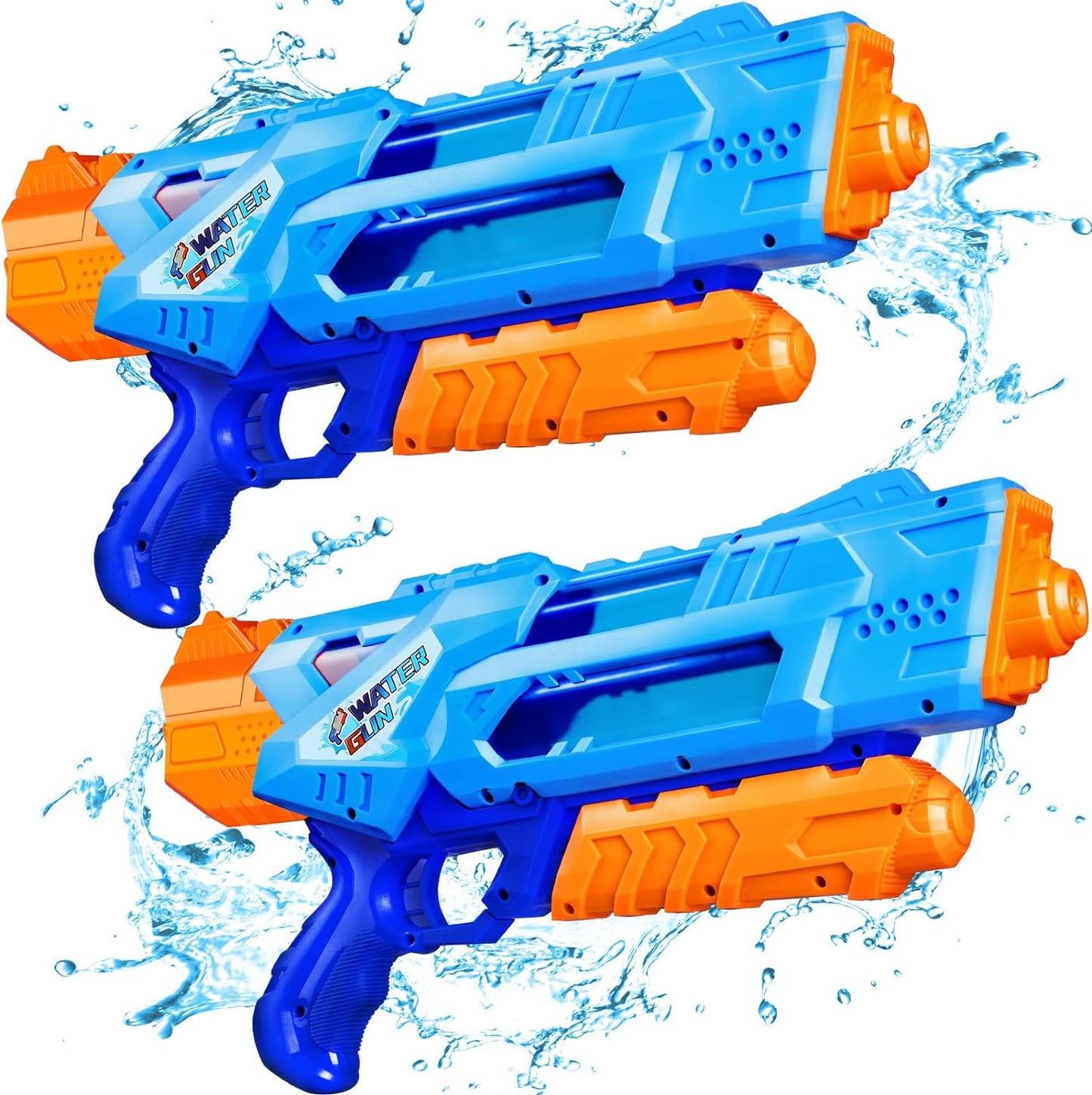 2-Pack Super Water Guns 1200CC High Capacity Water Blasters for Kids & Adults