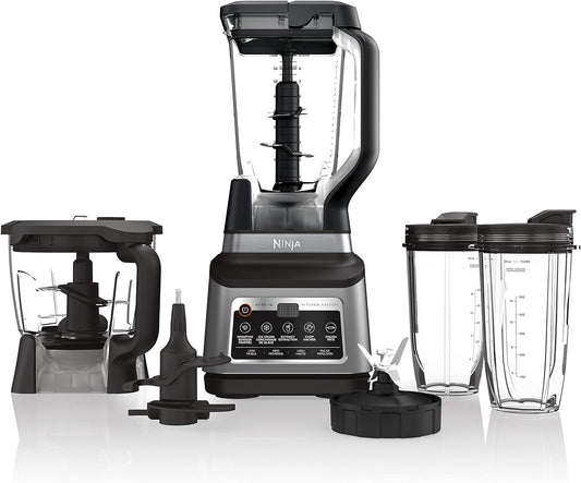 Ninja BN801C, Professional Plus Kitchen System With Auto-iQ, 72oz Pitcher, Black/Silver, 1400W