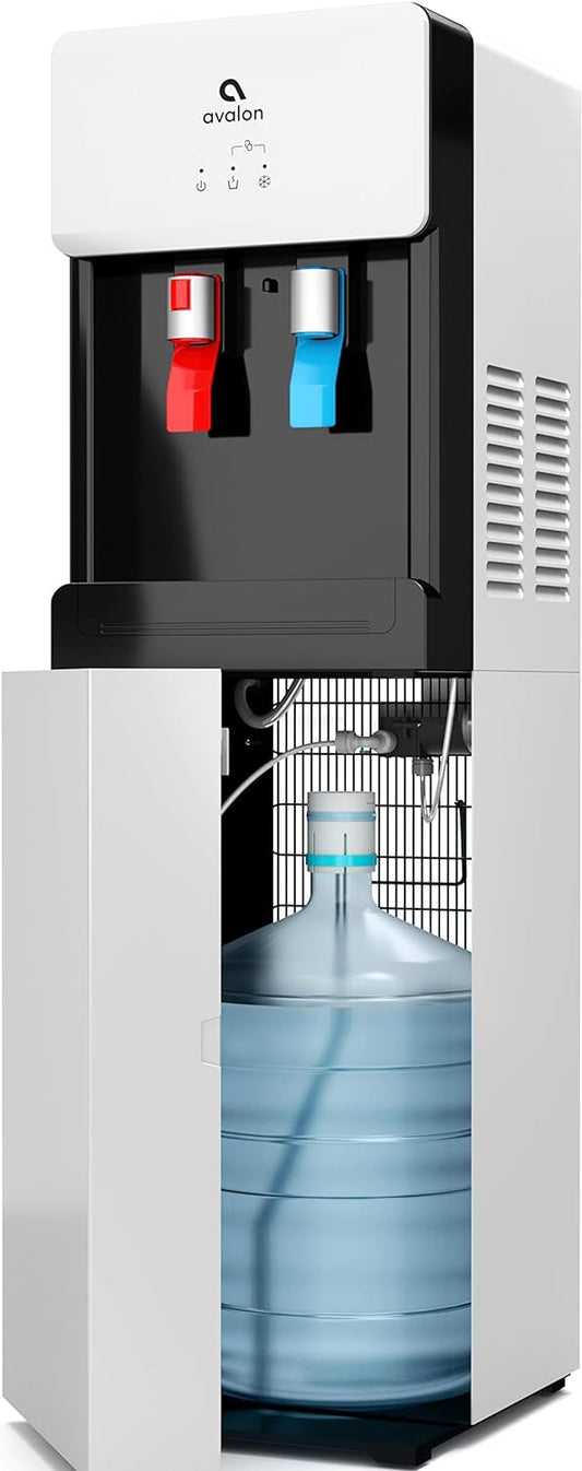 Avalon Bottom Loading Water Cooler Dispenser, Hot/Cold, Child Safety Lock, UL/Energy Star Approved- White