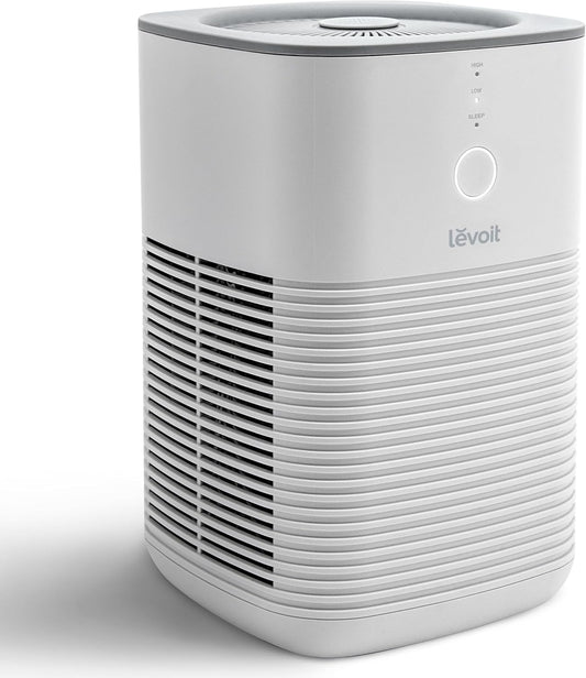 Levoit Air Purifiers for Bedroom Desktop, Purificateur d'air for Smoke Odor Allergies Dust with Aroma Pad, AHAM VERIFIED, Air Freshener Filter Cleaner with Quiet Sleep Mode, LV-H128