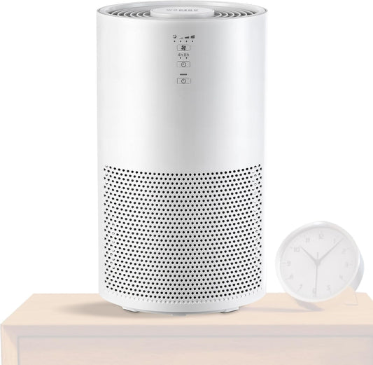 IRIS USA WOOZOO Air Purifier for Home Allergies Dander in Bedrooms, H13 HEPA 3-in-1 Filter Remove Up to 99.97% of Particles Pet Hair Smoke Pollutants Odor, Cover Up to 800 ft², 23W Energy Star Motor