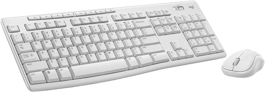 Logitech MK270 Wireless Keyboard and Mouse Combo – 2.4GHz Wireless, Compact Mouse, Long Battery Life, Off White