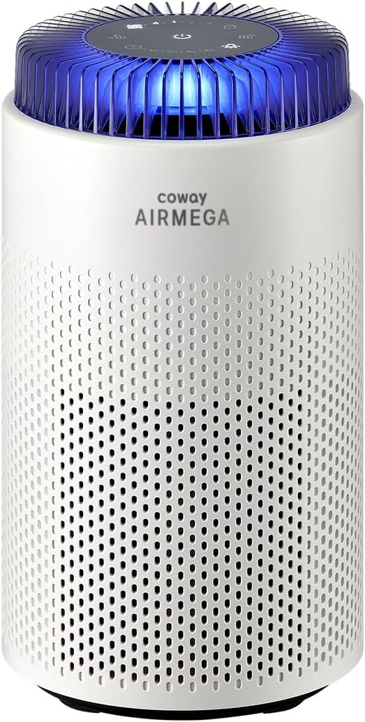 COWAY Air Purifiers for Bedroom Home up to 500 ft², Particulate Filter for Smoke, Allergies, Pet Dander, AQI Monitor, Auto & Sleep Mode.