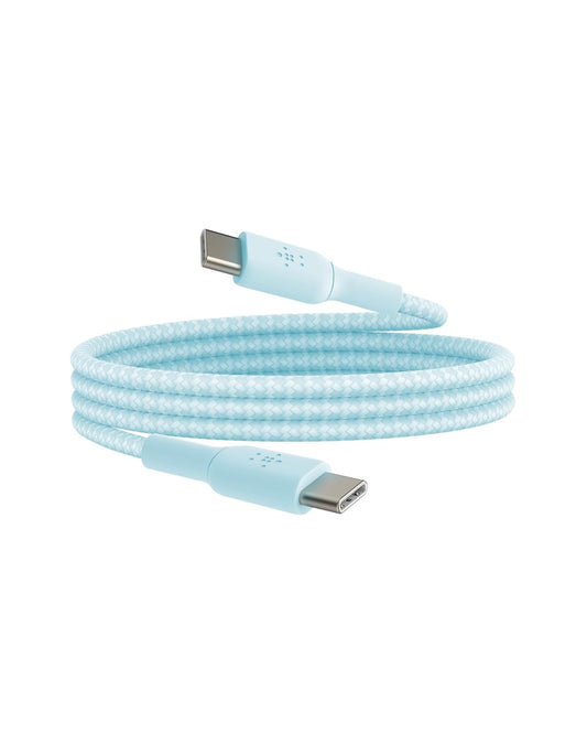 Belkin BoostCharge Braided USB-C to USB-C Cable 60W Fast Charge – 1M Blue