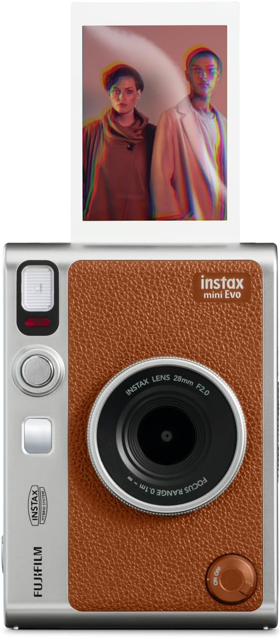 Fujifilm INSTAX Mini Evo Hybrid Instant Camera - Brown