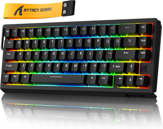 X68 HE 8000Hz Rapid Trigger Magnetic Gaming Keyboard – 0.01mm RT, RGB, 60% - Black