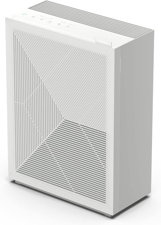 COWAY Air Purifiers for Home up to 1,950ft² with HEPA Filter, Carbon Filter, Washable Filter for Smoke, Pollen, Dander, with Air Quality Monitor, Auto Mode, 3yr Warranty, Airmega 240 Dove White