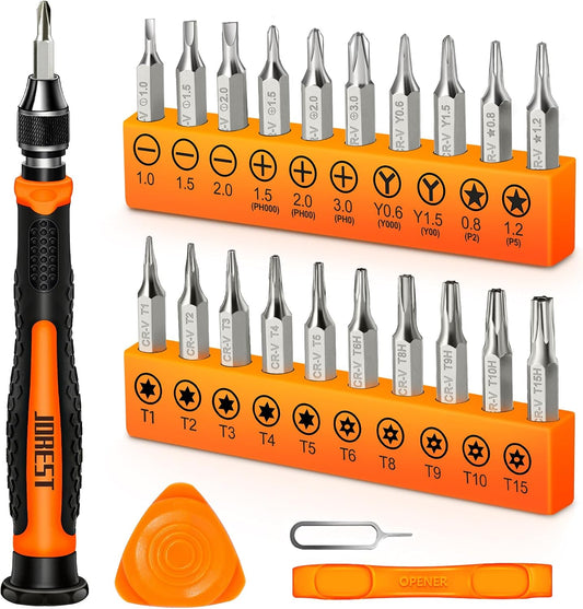 24-Piece Precision Screwdriver Kit with CR-V Bits for Electronics Repair
