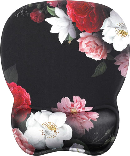 Ergonomic Gel Mouse Pad with Wrist Rest – Non-Slip Base, Smooth Lycra Surface (9.4" x 8.1")