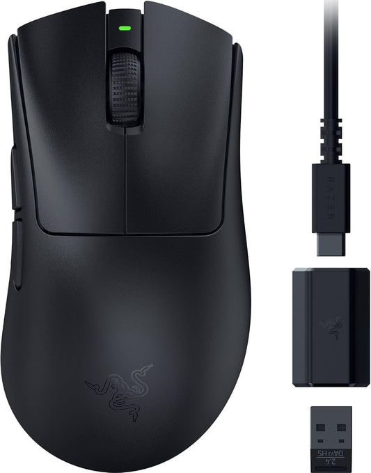 Razer DeathAdder V3 HyperSpeed Wireless Gaming Mouse – 26K DPI, 55g, Black