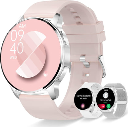 HER Luxury Smart Watch with Bluetooth Calling, 1.32" Custom Dial Fitness Tracker – Heart Rate, Sleep & Step Monitor, Waterproof, Android & iPhone Compatible