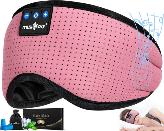 Bluetooth Sleep Headphones Eye Mask – Wireless Music Sleeping Headband for Travel, Office, Relaxation & Gifts for Her