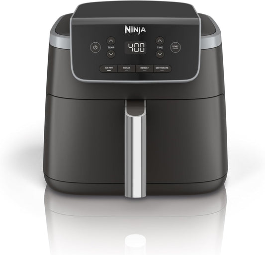 Ninja Air Fryer Pro 4in1, 5 QT (4.7 L) Capacity, Air Fry, Roast, Bake, Reheat, Dehydrate, Roast, Crisp Technology, Nonstick Basket & Crisper Plate, Grey, AF141C (Canadian Version)
